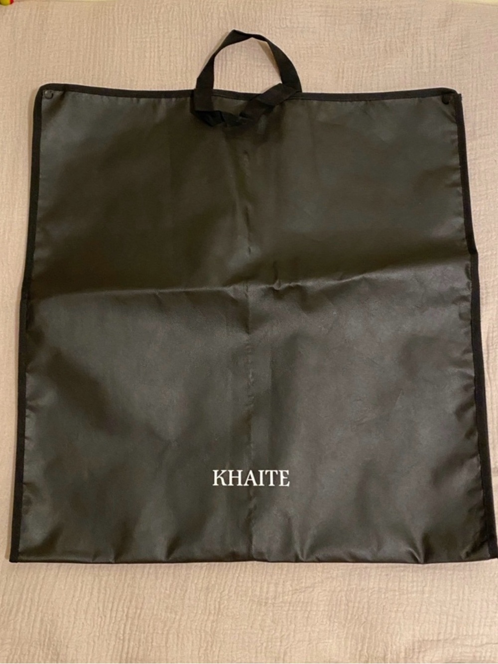KHAITE Black Logo Garment Bag with Top Handles